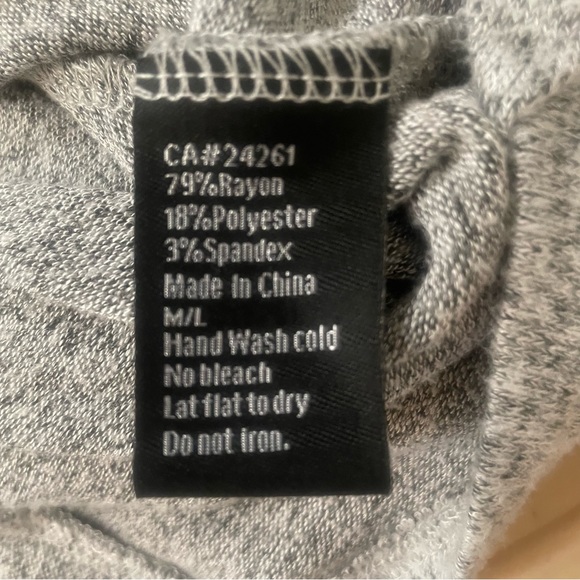 C’est Moi Heather Grey Boatneck Batwing Long sleeve Top - Picture 8 of 10